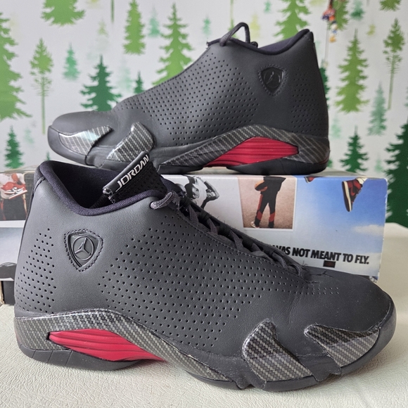 Air Jordan 14 RetroBlack-Anthracite-Varsity Red